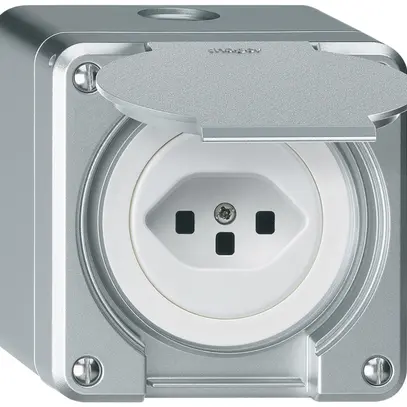 Prise AP robusto type 23 aluminium avec bornes à fiches 