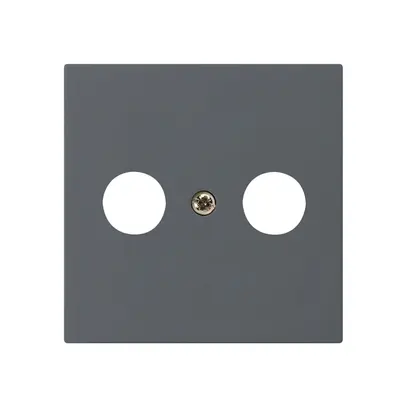 Placca frontale kallysto antracite per R/TV 60×60mm 