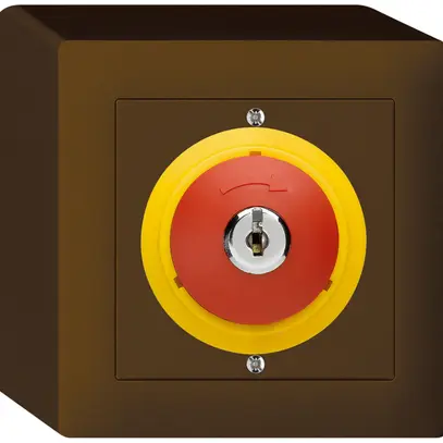 Contact pivotant à clé AP kallysto ARRÊT D'URGENCE brun 