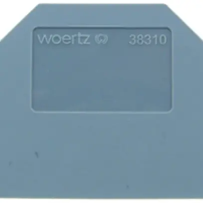 Placca d'estremita DIN35 grigio per 38300 