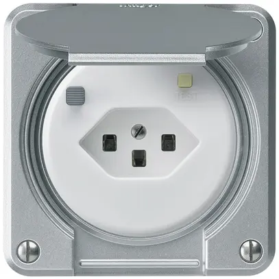 Presa FI robusto A T23 30mA alluminio, con shutter 