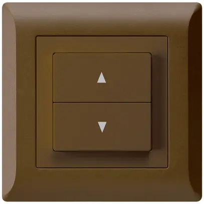 Interruttore per tapparelle INC kallysto.line con 2 tasti di comando marrone 