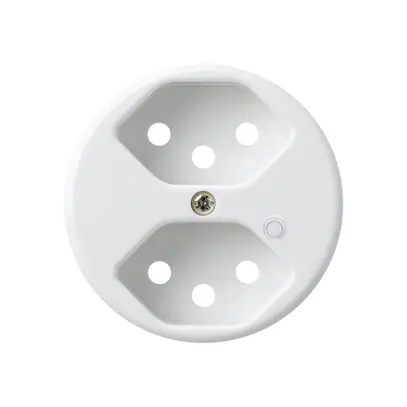 Disque frontal pour prise Hager basico 2×type 13 illuminé H blanc 