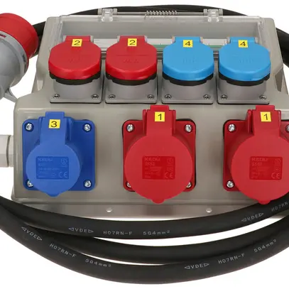 Distributeur de courant MH 2×T23 2×T25 1×CEE16A 3L 2×CEE16A 5L 1×FI 4.5m CEE32 