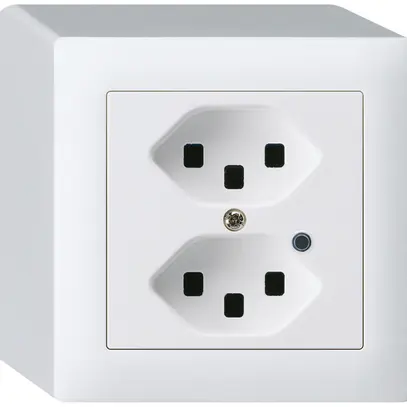 Presa AP Hager kallysto 2×T23 illuminato Q bianco ultra 