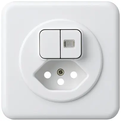 Kit frontal ENC basico 86×86mm blanc avec 1 lentille p.combinaison grd.I S1/T13 