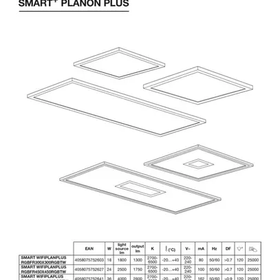 LED-Deckenleuchte LEDVANCE SMART+ PLANON RGBW 24W 1550lm 827…865 450×450mm weiss 
