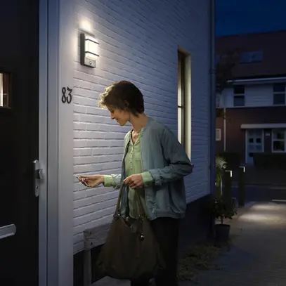 Applique LED Petronia PIR 12W 3000K 1200lm IP44, anthracite 