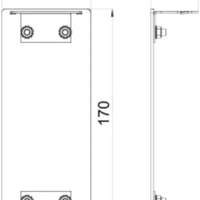 Plaque de fermeture Bettermann GEK-A 70×170mm alu 