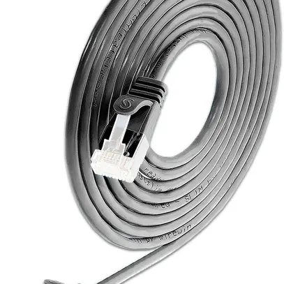 Cavo patch SLIM: 10cm, nero, 50 pezzi Cat.6A, U/FTP, jack non infrangibile 