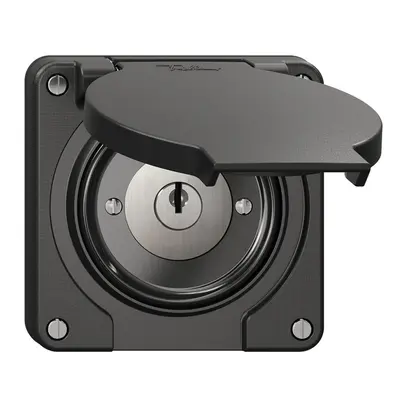 Contatto rotativo NEVO N.CO con serratura&2 chiavi, KS, 0 <- 1, nero 