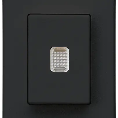 Interruttore a pulsante INS Hager FLF 10A/250V 6/1L illuminato nero 