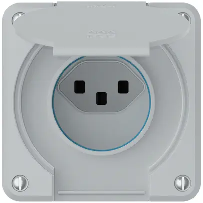 Presa INC robusto 1×tipo 23 IP55 grigio chiaro 