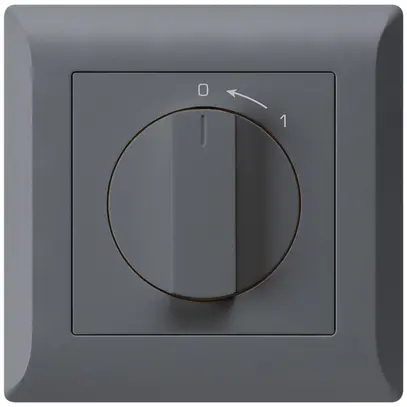 Contatto rotativo INC 0<1/1L antracite kallysto.line con manopola 