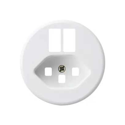 Disque frontal basico H p.prise 2×USB & type 23 blanc 