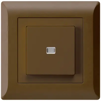 Contact à poussoir lumineux ENC kallysto.line AR/1P brun 