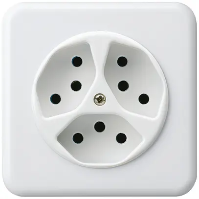 Presa INC basico 3×tipo 13 bianco 