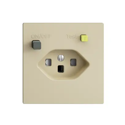 Prise ENC EDIZIOdue T23 FI 30mA F, shutter, vanille 