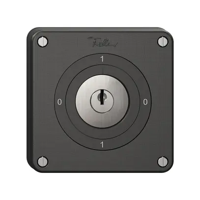 Interruttore rotativo NEVO, 0/3L, con serratura&2 chiavi, KS, 0-1-0-1, nero 