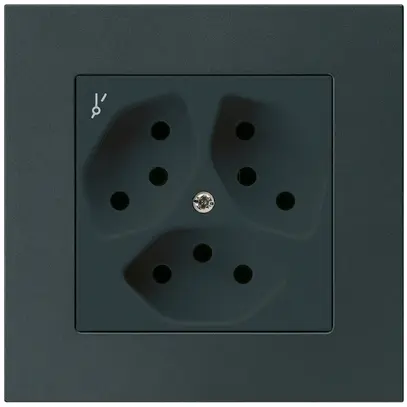 Prise ENC kallysto.pro 3×T13/1S noir 