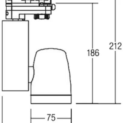 Proiettore LED per binario Brumberg 12W 230V 3000K 840lm Ø90mm bianco 