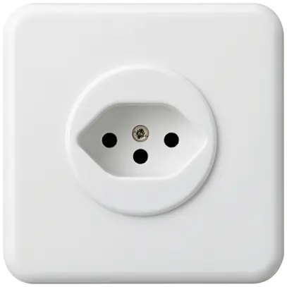 Presa INC basico tipo 13 bianco con protezione bambini 