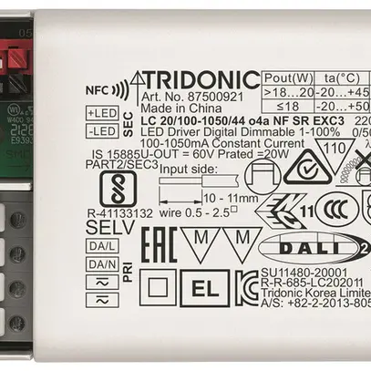 Alimentazione LED MH DALI-2 NFC 6.16W 7…44V 100…1050mA REG 