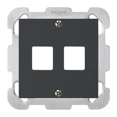 Kit frontale INC HMS kallysto B per 2 moduli nero 