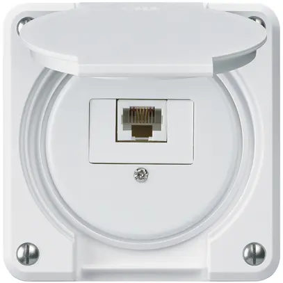 Scatola di raccordo INC robusto IP55 bianco 1×RJ45/u 