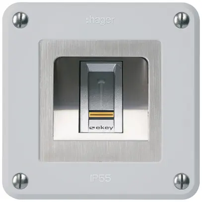 Lettore di impronte digitali NUP Hager ekey robusto C grigio 