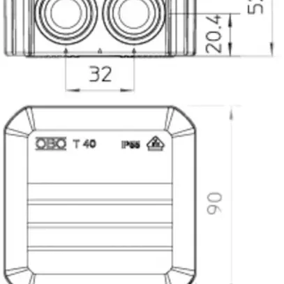 Scatola di derivazione T40 Bettermann grigio chiaro, senza alogeno IP55…66 