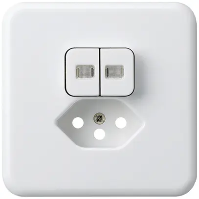 Kit frontale INC basico 86×86 bianco 2 lenti per combinazione grd.I S1/T13 BOMI 