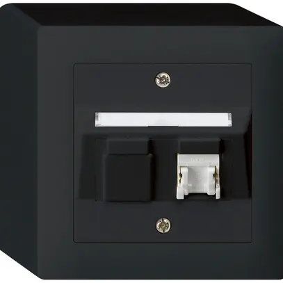 Prise AP kallysto cat.5e 1RJ45/u noir 