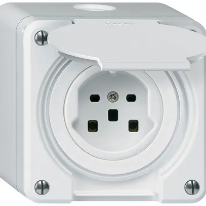 Presa AP HA robusto tipo 25 con morsetti a innesto con coperchio bianco 