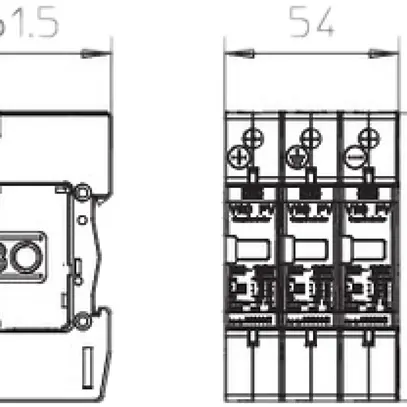 Parasurtension Bettermann V20 3L 600V complet 