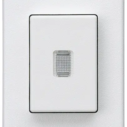 Interrupteur à poussoir INC Hager FLF 10A/250V 3/1L illuminé blanc 