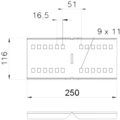 Raccordo a squadra Bettermann 110mm zincato per canale portacavi 