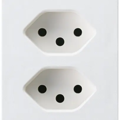 Presa FLF Hager 2×tipo 13 D bianco 