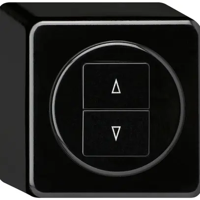 Pulsante per tappar.AP basico con 2 tasti di comando nero 