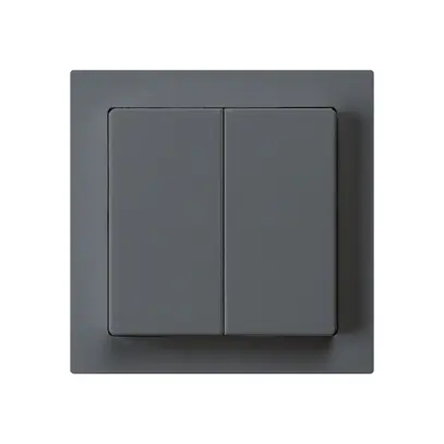 Kit frontal kallysto 60×60 anthracite pour interrupteur avec bouton double 