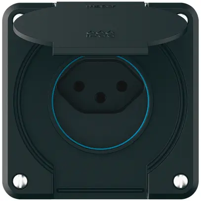 Presa INC robusto 1×tipo 13 IP55 nero 