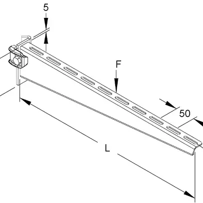 Mensola 55×510mm zincata a caldo a immersione 