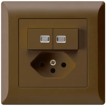 Combinazione luminosa INC 1/3+3/1P+T13 kallysto.line marrone 2 lenti 