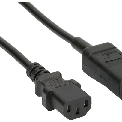 Câble d'appareils MH PVC 10A 230V 3×1mm² C14/C13 3m noir 