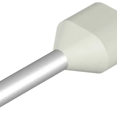 Zwillings-Aderendhülse Weidmüller H isoliert 2×0.5mm² 8mm weiss DIN lose 