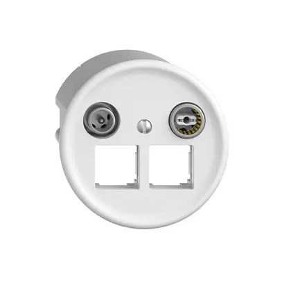 Presa multimedia Sdue Q EASYNET 11dB, p.2×RJ45 S-One, bianco 