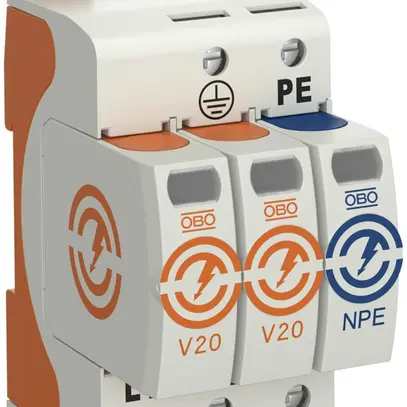 Scaricatore di sovratensione Bettermann V20+NPE+FS, 2L, tipo 2, 280V 