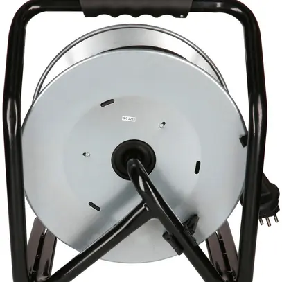 Avvolgicavo MAX HAURI acciaio 230V 10A 3×T13 25m 3×1.5mm² IP55 argento 