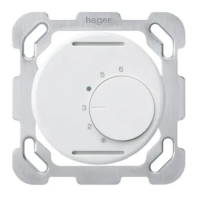 Inserto per termostato ambiente INC basico con placca di fissaggio bianco 24V 