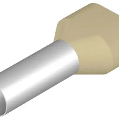 Embout de câble jumelé Weidmüller H isolé 2×10mm² 18mm ivoire en vrac 